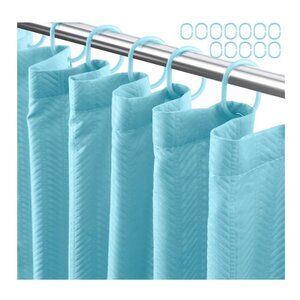 Blue Fabric Shower Curtain or Liner for Bathroom-72X80
